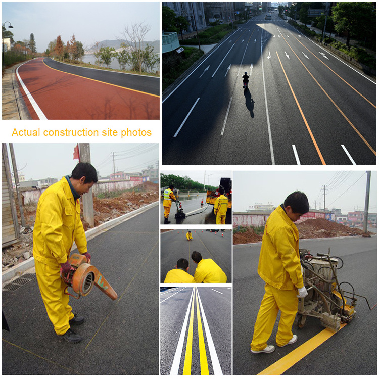 Quick drying white powder coating 20% glass bead high reflective thermoplastic hot melt road marking paint