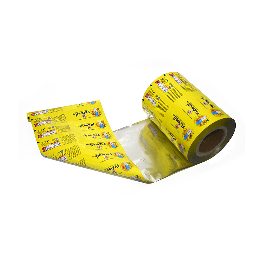 Flexible printed material mylar laminating pouch packaging film roll for glue