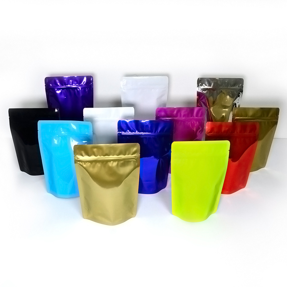 Mylar Bags Wholesale 1kg Aluminium Foil Empaques Bags Food Grade Zip Lock Packaging Golden Stand Up Pouch