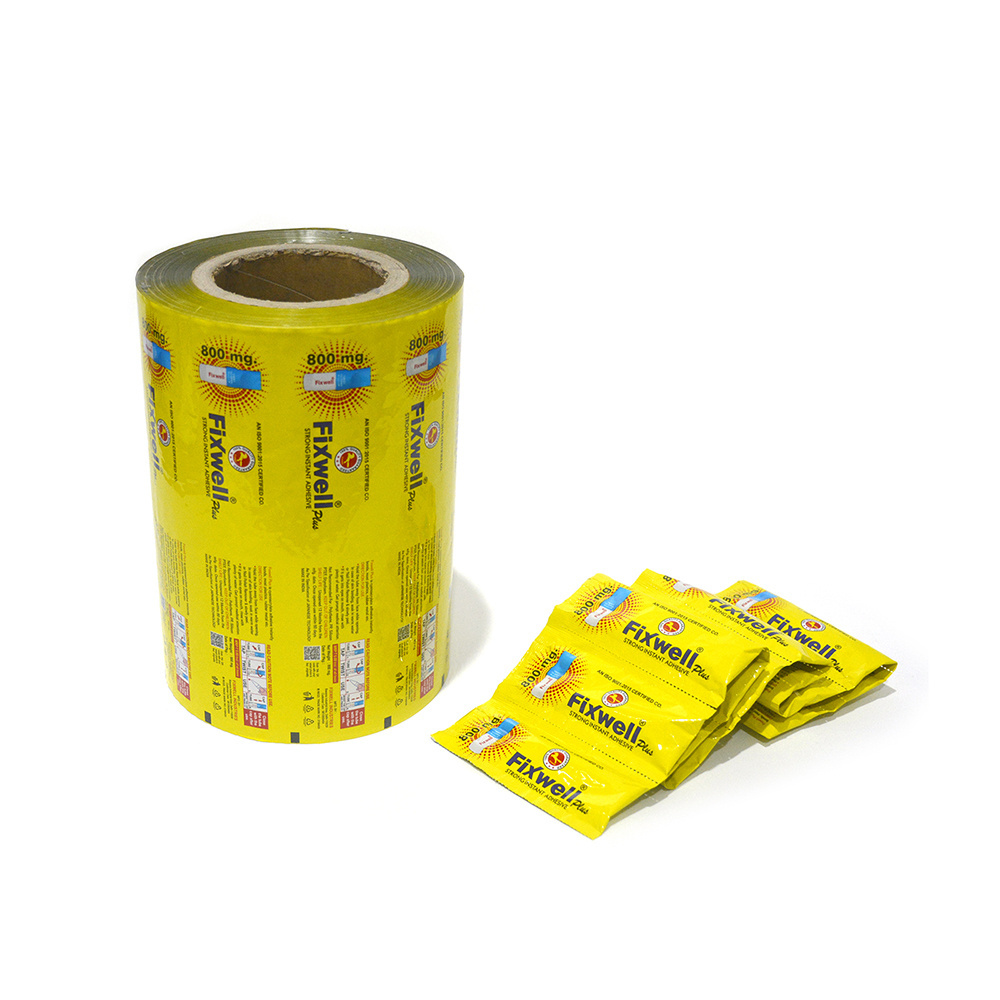 Flexible printed material mylar laminating pouch packaging film roll for glue