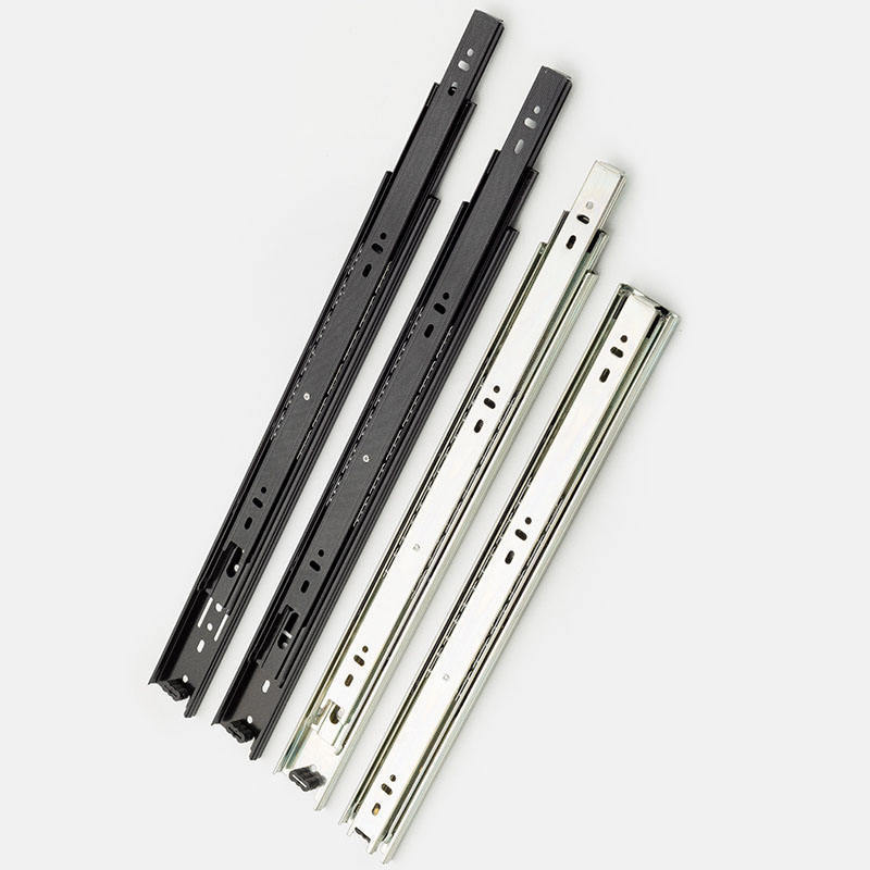 Telescopic 18 inch thin drawer slide 3-fold ball bearing slide telescopic channel drawer slide