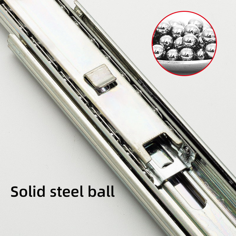 45 Bayonet Mounting Non Locking Metal Ball Bearing Drawer slide Tool Box Slides Furniture Sliders