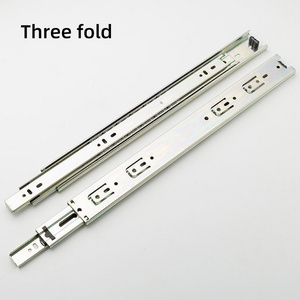 Telescopic 18 inch thin drawer slide 3-fold ball bearing slide telescopic channel drawer slide