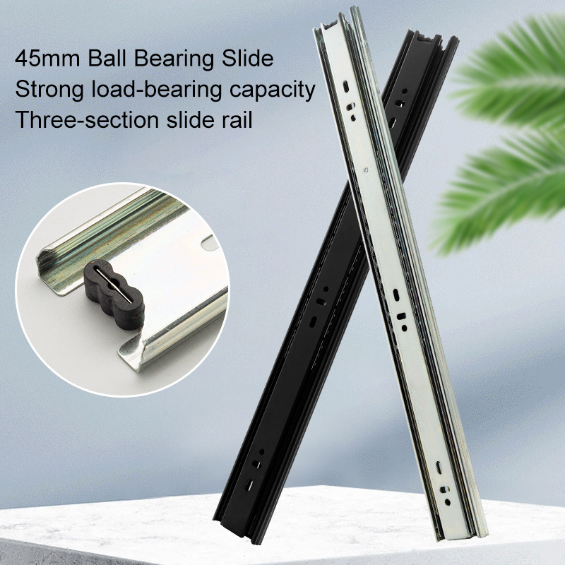 full extension rail ball bearing heavy duty sliding rails for drawers drawer trays telescopic drawer channel