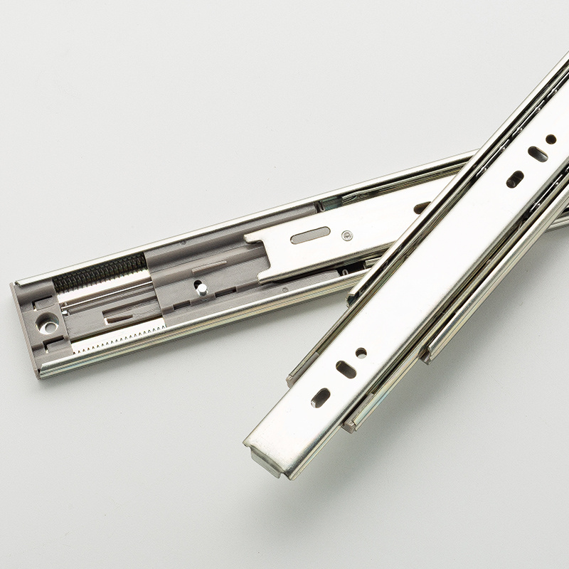 45mm Damping Buffer High Quality Undermount Rail Wholesale Single Soft Close Metal Drawer Slide