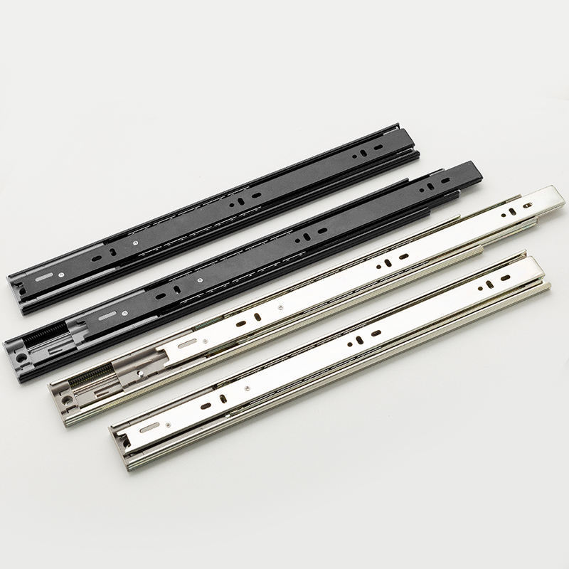 wholesale high quality slim drawer rail drawer slide 45 mm steel soft close telescopic channel