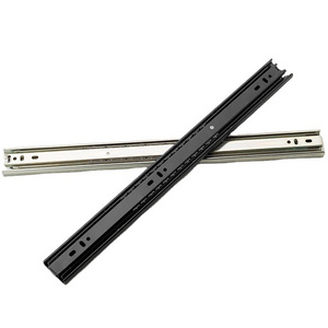 Cold rolled steel 37 mm 3 fold side mount drawer slide rails normal drawer slides 12 inch