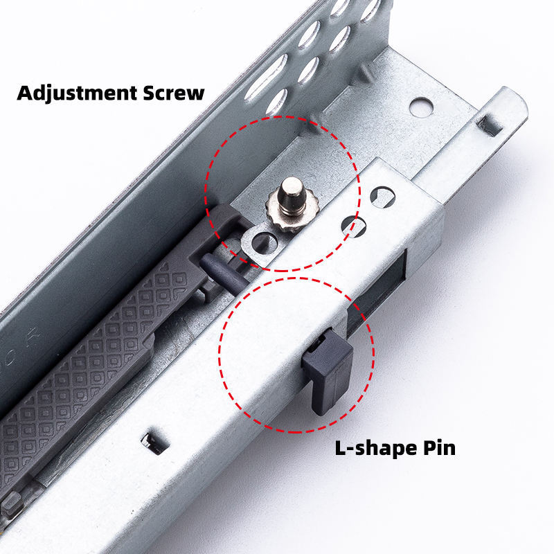 Hidden industrial telescopic drawer slide heavy duty metal guides kitchen craft drawer slide