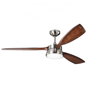 Decorative Remote Control  LED Ceiling Fan Light Model#S52-375 with Silent DC Copper Reversible 6 Speed Adjustment & Glass Shade