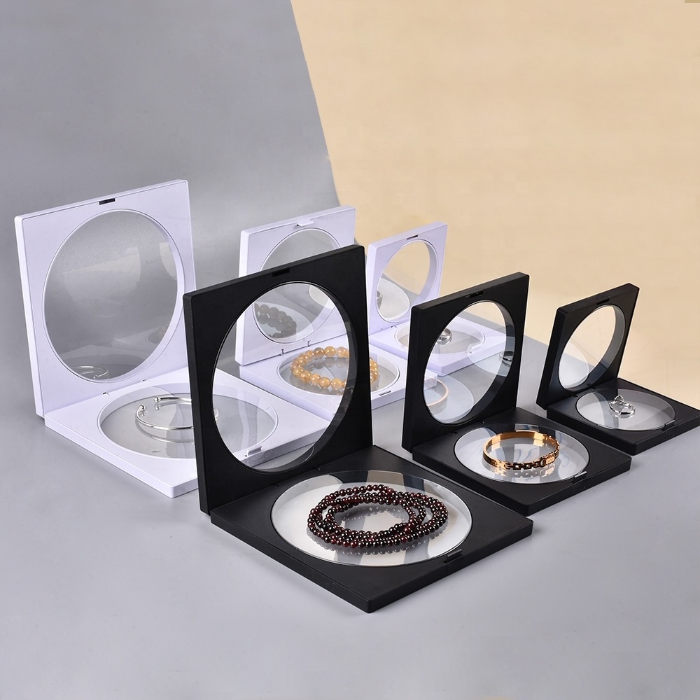 Factory Price 3D Floating Display Box Medal Medallion Coin Gemstone Suspension Case PE Film Frame Jewelry Storage Box Packaging