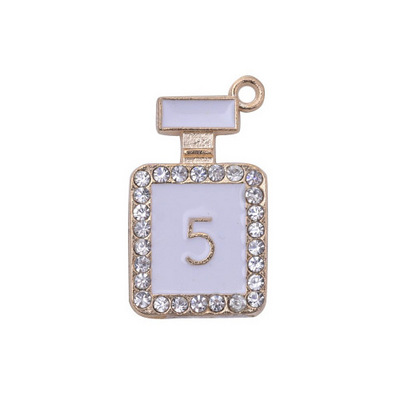 200 White Enameled Zinc Alloy Charms figure 5 trendy jewelry handmade charms for bracelet necklace