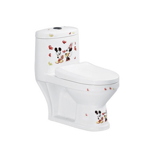 ZHONGYA Cartoon pattern bathroom children sanitary wares wc ceramic toilet for kid