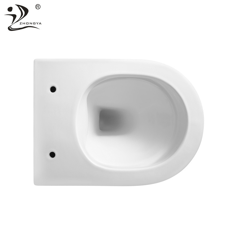 ZHONGYA Oem european style wall mounted inodoro bathroom washdown wc ceramic wall hung toilet