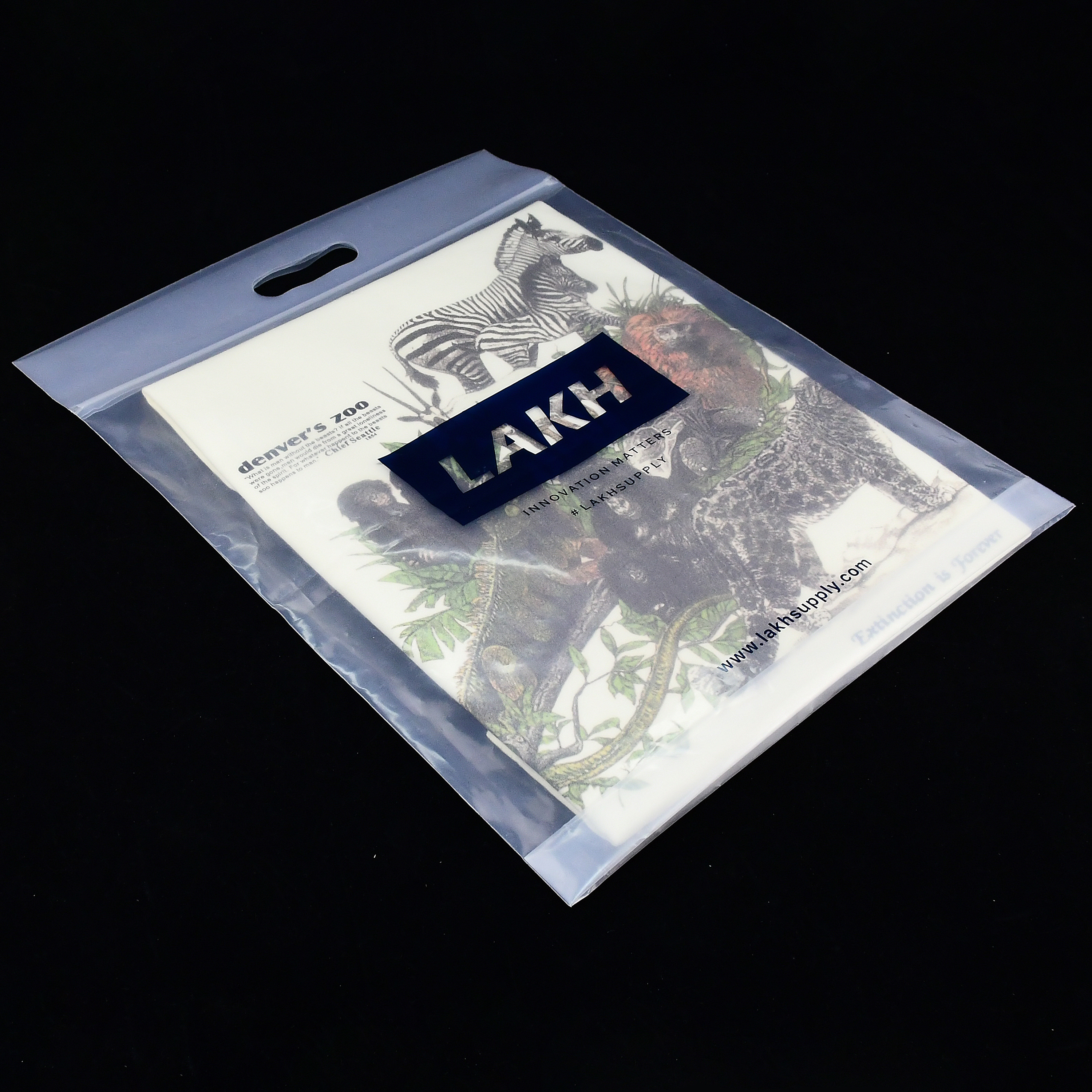 Custom Print LOGO Die Cut Clear Seal Thick Shopping Ziplock Bag Reinforce Handle PE Plastic Die- Cut Transparent Zip Lock with