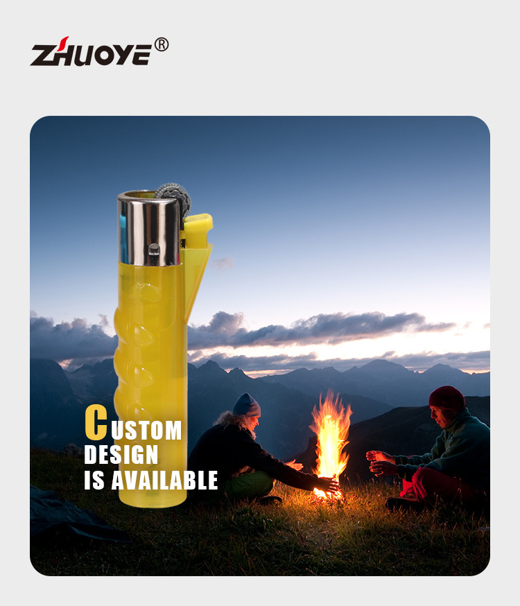 Zhuoye Unique Custom B I C Lighter Feuerzeug Flint Rechargeable Lighter encendedor Custom Cigarette Gas Lighter