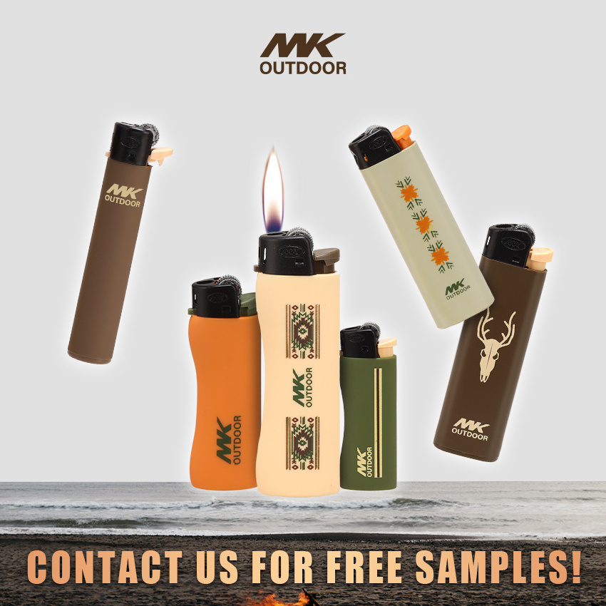 MK Gas Flame Smoking Lighter feuerzeug custom logo Cigarette Plastic Disposable Lighter encendedores flint Disposable Lighters