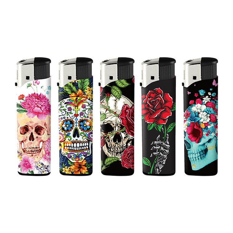 Wholesale Fashion Smoking Electronic Lighter and Refillable Butane Gas Lighter Plastic Modern Sea OEM Logo ISO9994 lighter