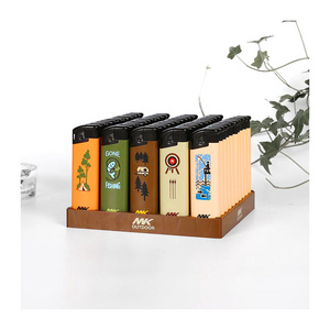 Electronic Lighter Display Box Modern Sea OEM Logo Lighters Plastic Fashion Electronic Butane Gas Lighters Mini Disposable