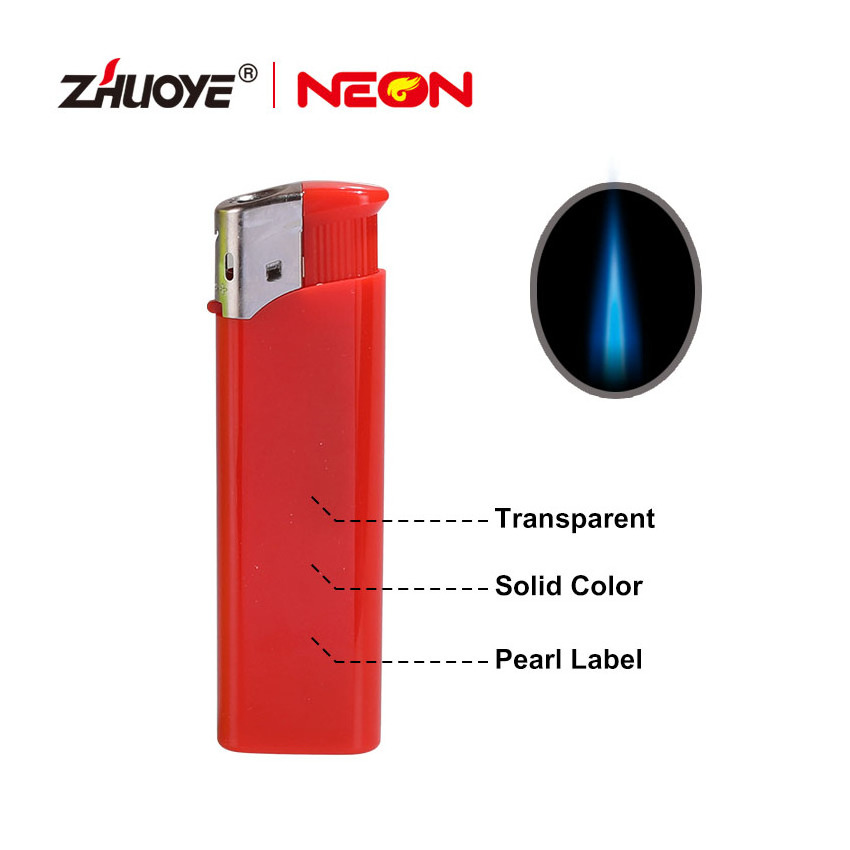 Factory Best Selling Electronic lighters plastic butane Gas Lighters Cigarette Kitchen Smoking windproof flame Lighter