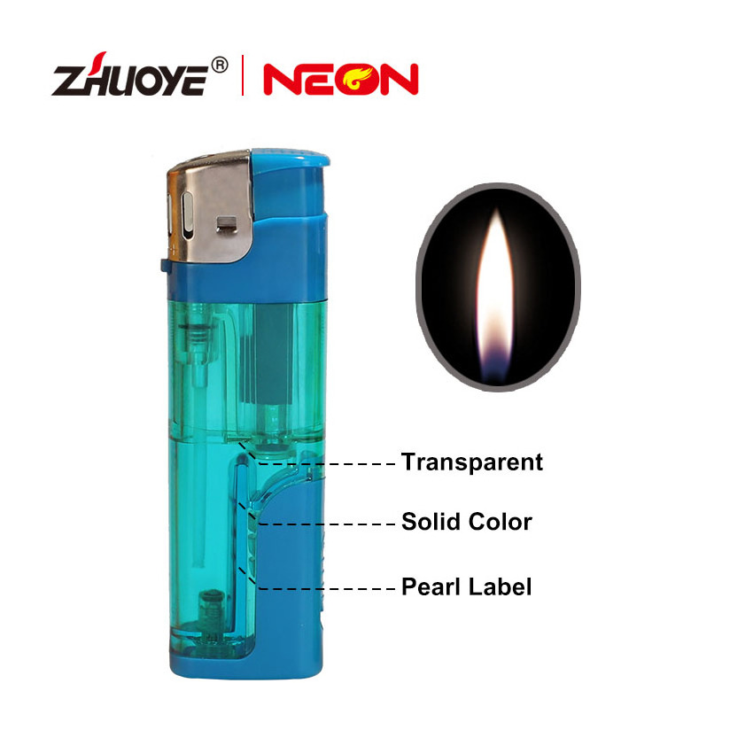 Plastic Smoking Gas Lighter factory encendedor wholesale Electronic lighters custom feuerzeug LED Cigarette Lighter