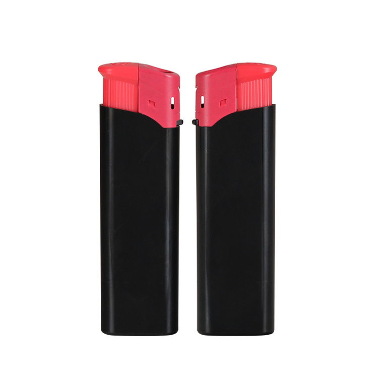 Factory Best Selling Electronic lighters plastic butane Gas Lighters Cigarette Kitchen Smoking windproof flame Lighter