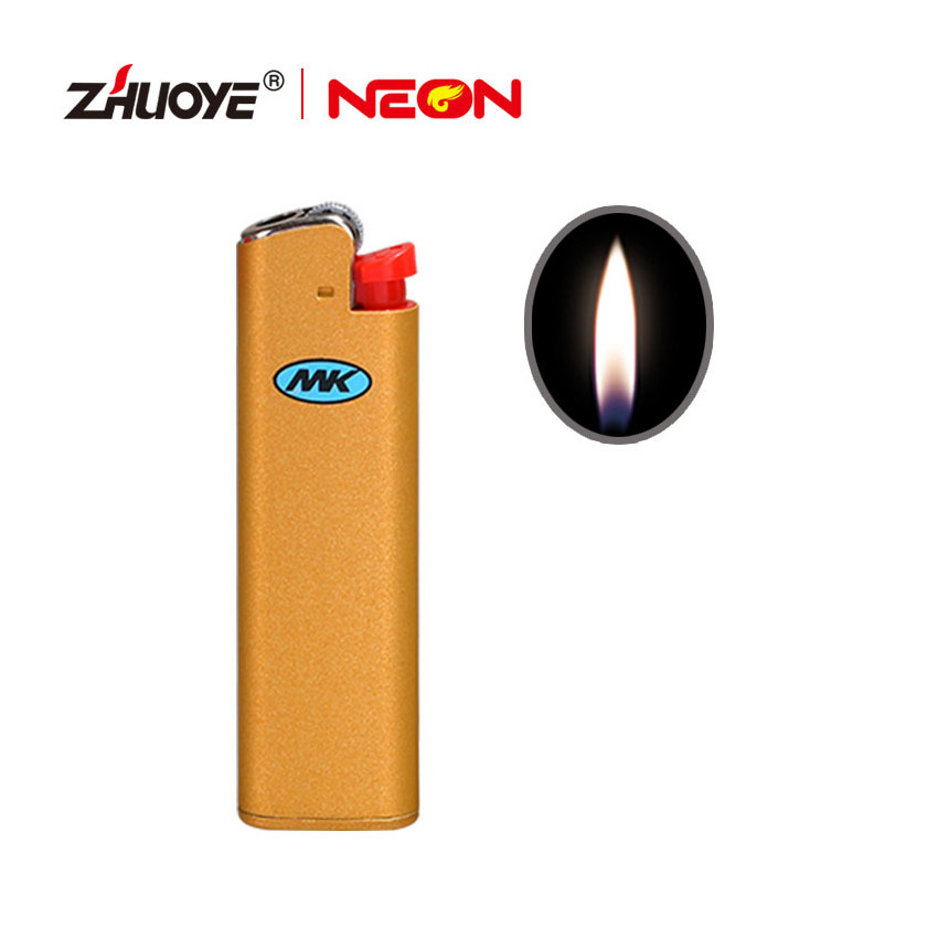 MK 2022 NEWEST FACTORY HOT SELLING LIGHTER CASE WHOLESALE  COOL FIRE  DISPOSABLE FLINT LIGHTER BUTANE GAS METAL LIGHTERS