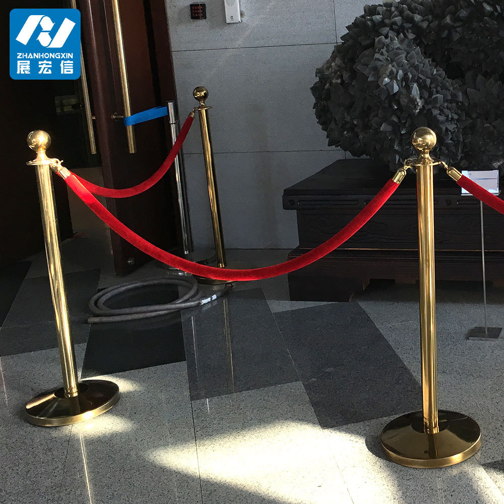 stainless steel security barrier stand with rope