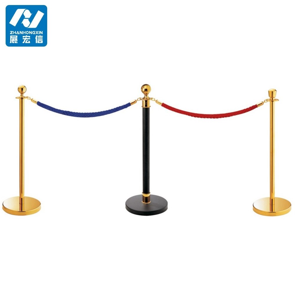 Good Quality Stainless Steel Red Carpet Stanchion Pole with Red Velvet Rope for Party Events