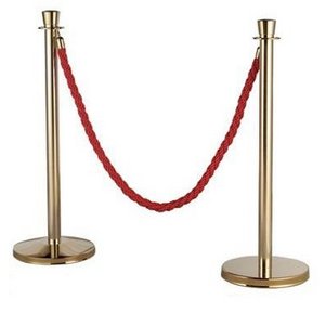 stainless steel security barrier stand with rope