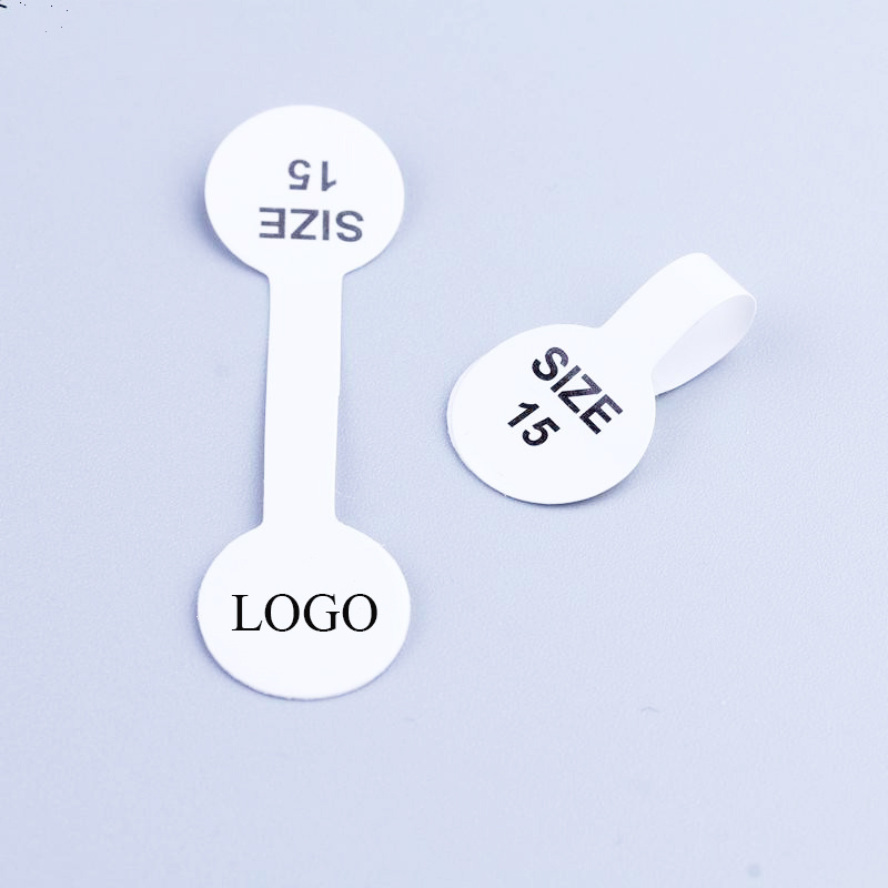 Custom Logo Printed Adhesive Sticker Rings Bracelets Security Barcode Jewelry Price Tag Sticker Label