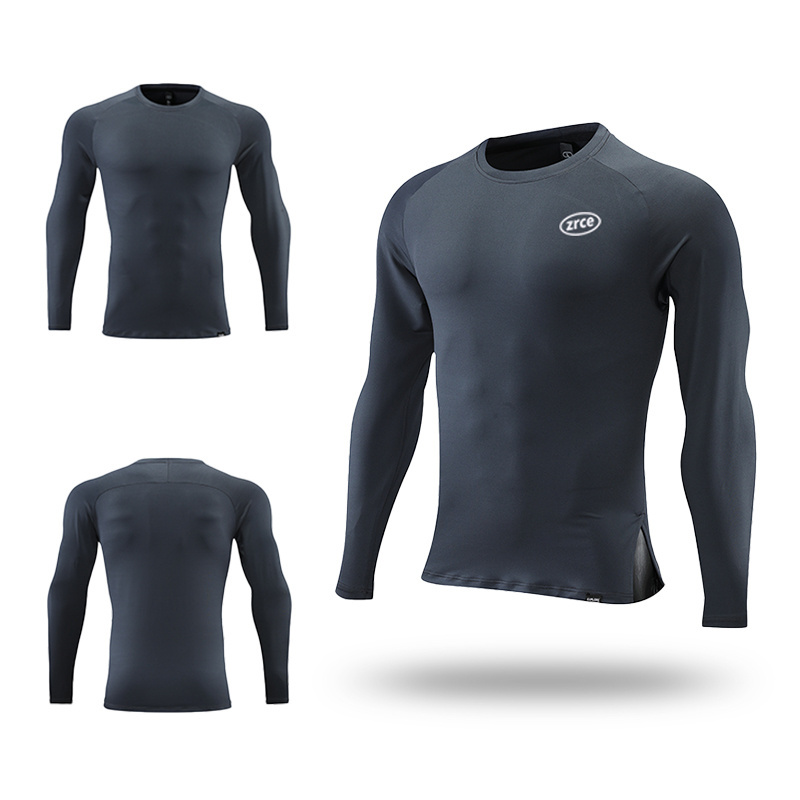 Men's Plain 90 Polyester 10 Spandex Tshirt Crewneck Dryfit Outdoor Sport T-shirt Long Sleeve Custom Logo T Shirts