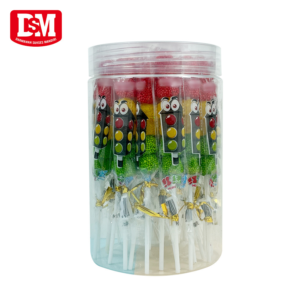 Factory Wholesale Custom OEM ODM Sweet Gummy Traffic Light Fruity Jelly Ball Candy