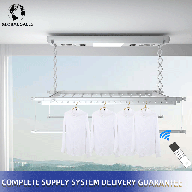 Electric clothes rack home balcony intelligent clothes dryer automatic drying voice remote control lifting clothes rack bar