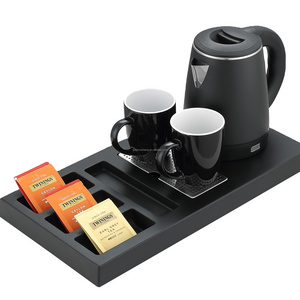 New All in One Hotel Tray Set with Double wall kettle and ceramic cups