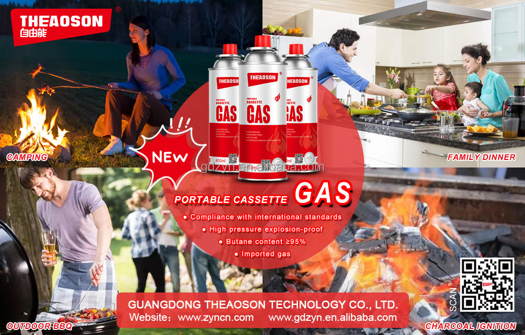 THEAOSON Portable Camping Butane Fuel Refill Cooking Gas for & Cooking & BBQ high quality gas 450ml