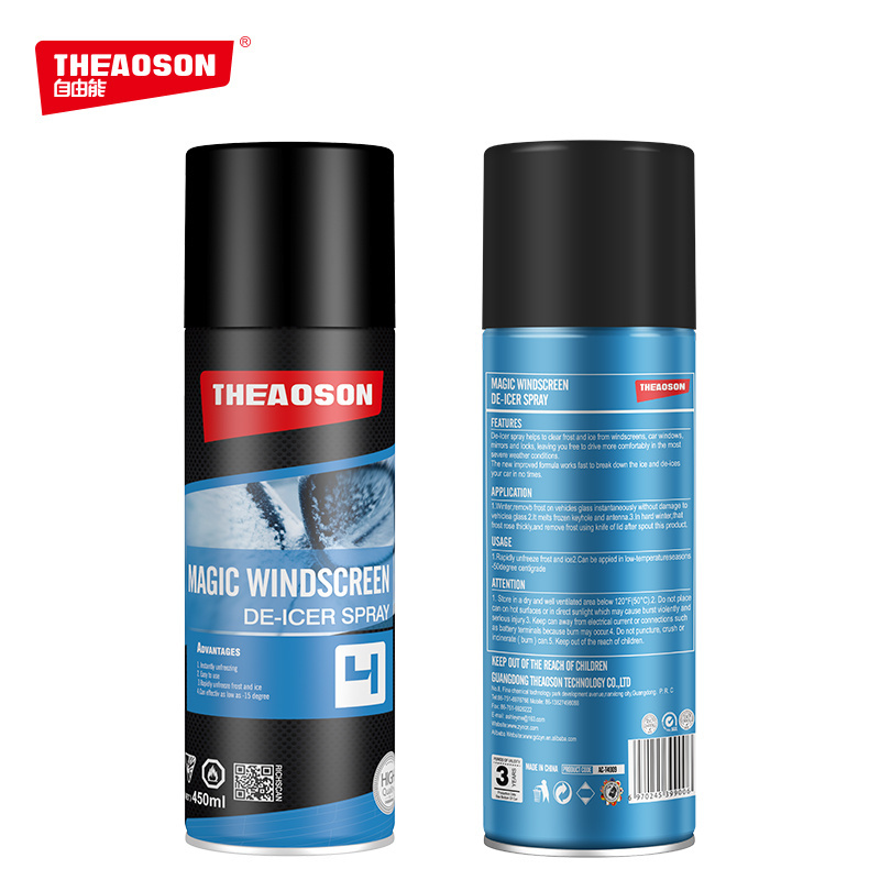 Theaoson 400ml De-Icer Spray for Car Efficient Ice Dissolving