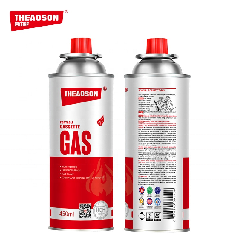 THEAOSON Portable Camping Butane Fuel Refill Cooking Gas for & Cooking & BBQ high quality gas 450ml