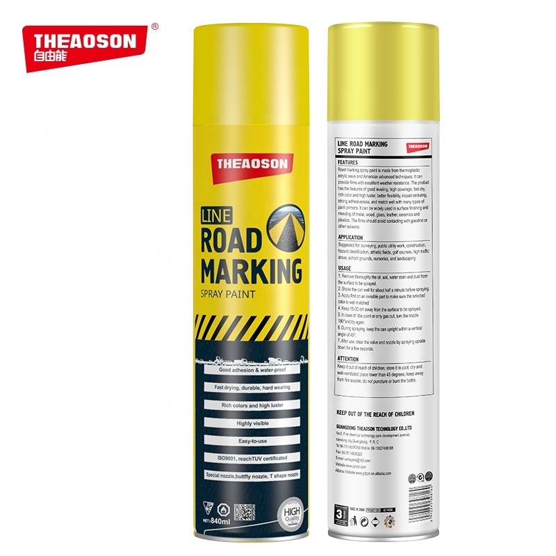 THEAOSON 840ml Precision-Line Industrial Choice Athletic Field Inverted Marking Striping Acrylic Spray Paint