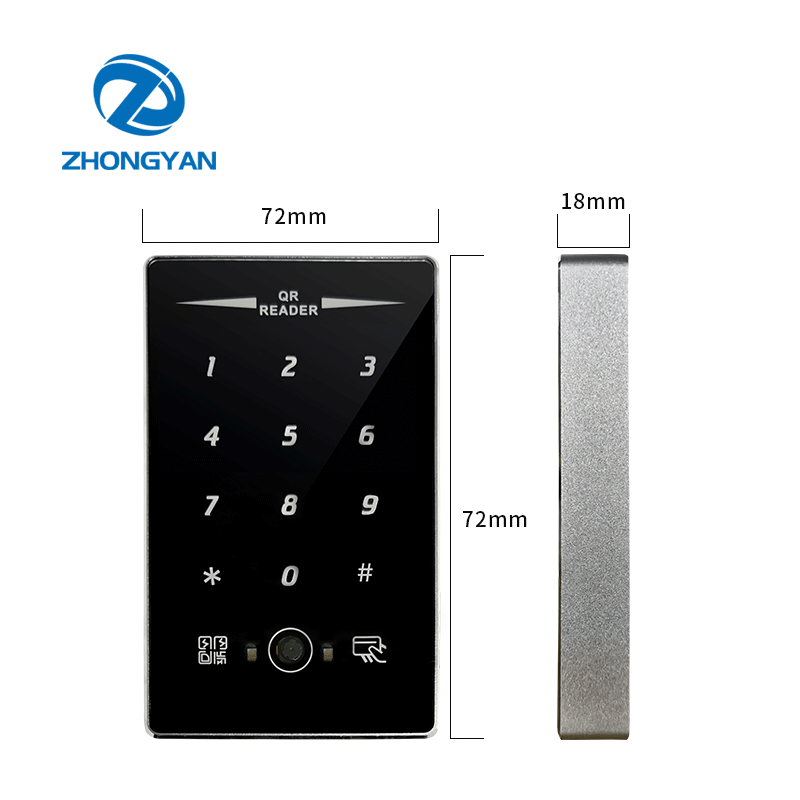 RFID 13.56Mhz Card Barcode QR Code NFC Reader Wiegand 26 34 IP68 Waterproof Metal Touch keyboard Door Access Control Reader