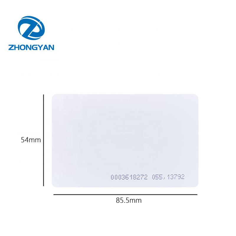 18digits ID Number Inject Printing 125KHz White Card TK4100 Card For Access Control Card