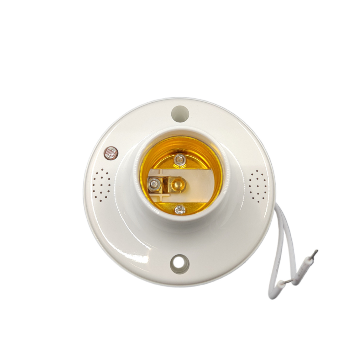 Round E27 Screw Holder with Sound and Light Control for LED Energy Saving Bulbs