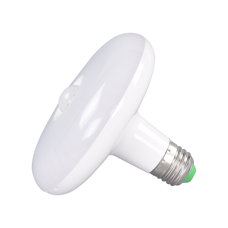 Geagood sensor T bulb plastic housing E27 base 220V 12W led lighting bulb UFO bulb  with motion sensor