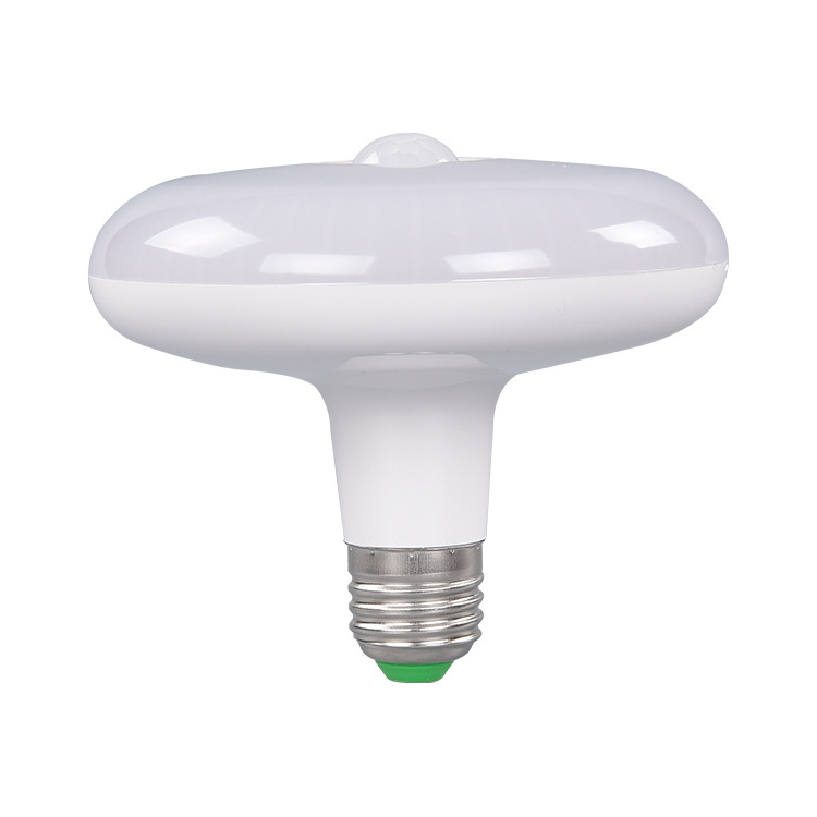 Geagood sensor T bulb plastic housing E27 base 220V 12W led lighting bulb UFO bulb  with motion sensor