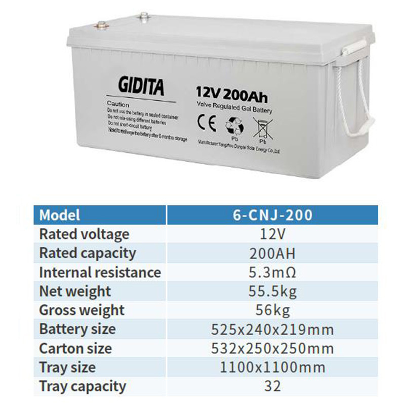 Wholesale 100AH 200AH Solar Storage Battery 12 Volt Sealed Lead-Acid Battery charger