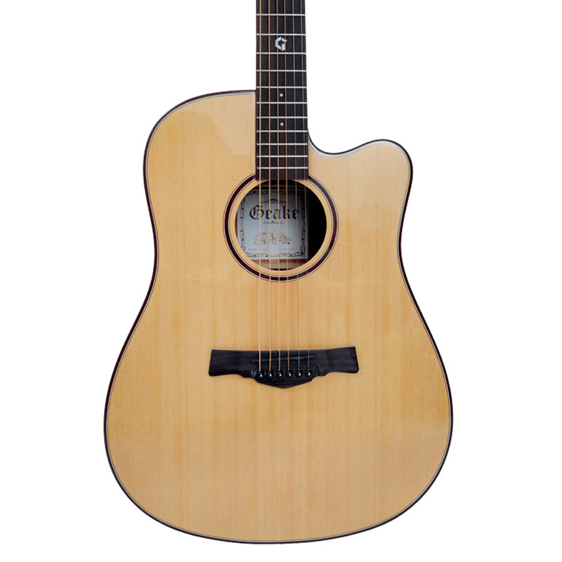 Geake G-101C 41-Inch High Quality Acoustic Guitar for Beginners Spruce Body Rosewood Mahogany Back/Side Gloss High-Gloss Finish