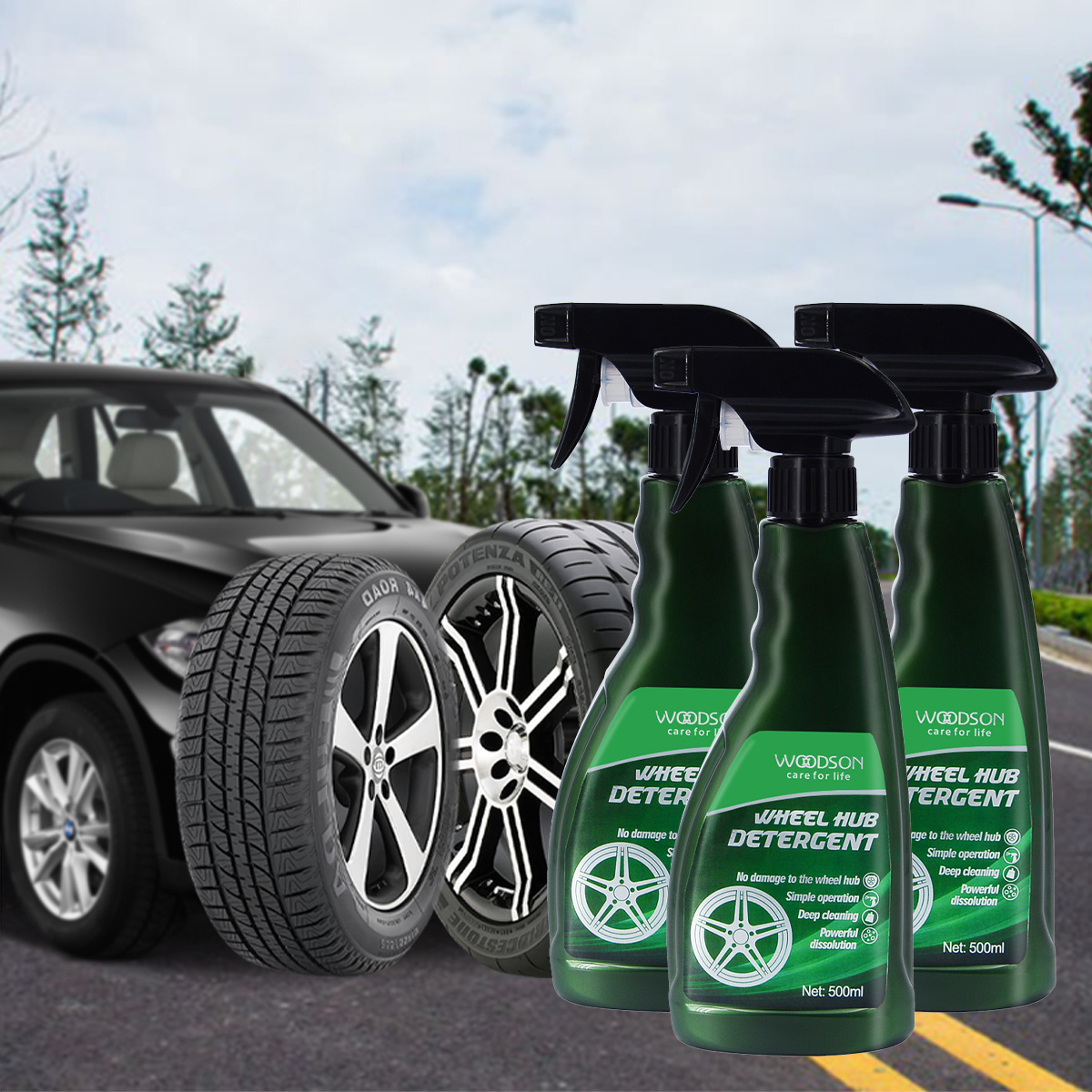 Hot Sale Wheel Hub Cleaner Car Detailing Care Products  Foam Wheel Cleaner Spray Wheel Cleaner Tire Polish Car Wash Shampoo