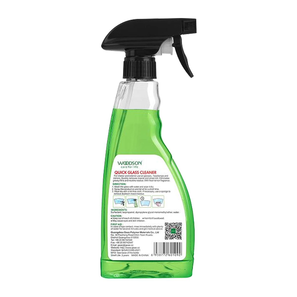 Woodson High density Quick Glass Cleaner Car Care Windshield Cleaner Window Spray Factory Direct