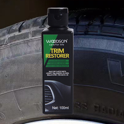 Private label car care black trim restorer tire shine polish restore plastic refurbishment back to black repair scratches