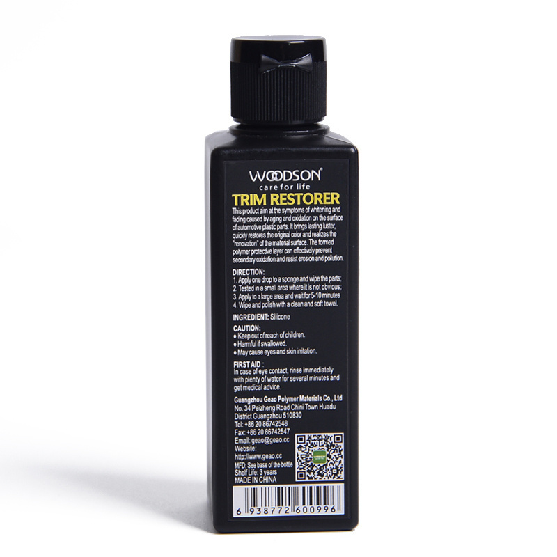 Woodson High Grade Plastic Restorer  For Car Interior  Easy Use Car Trim Restorer