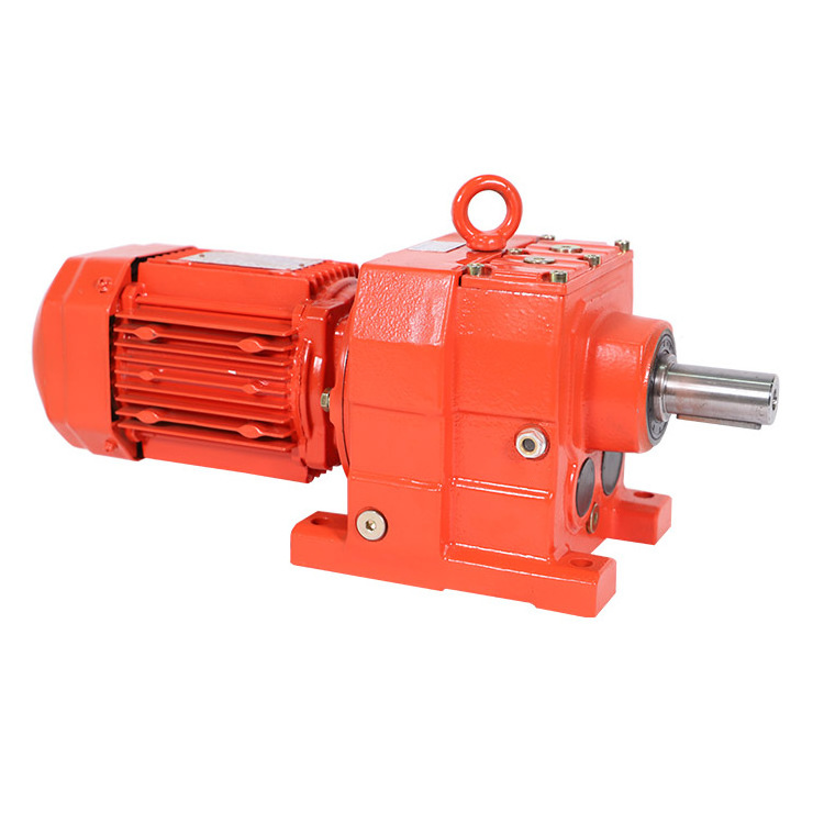 R series foot-mounted inline helical transmission gearbox nema 23 helical gear motor